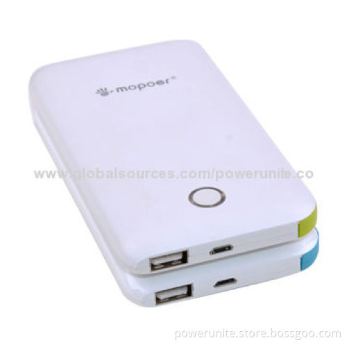 Power Banks with 6,600mAh Polymer Battery, Built-in Cable, CE, RoHS, FCC Marks, High-quality